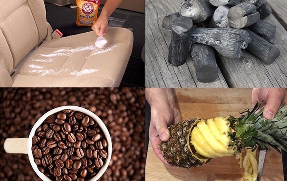 Khử mùi hôi thuốc lá bằng quả dứa, túi than hoạt tính hoặc hạt cà phê