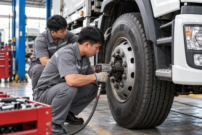 Bảo dưỡng bánh xe tải